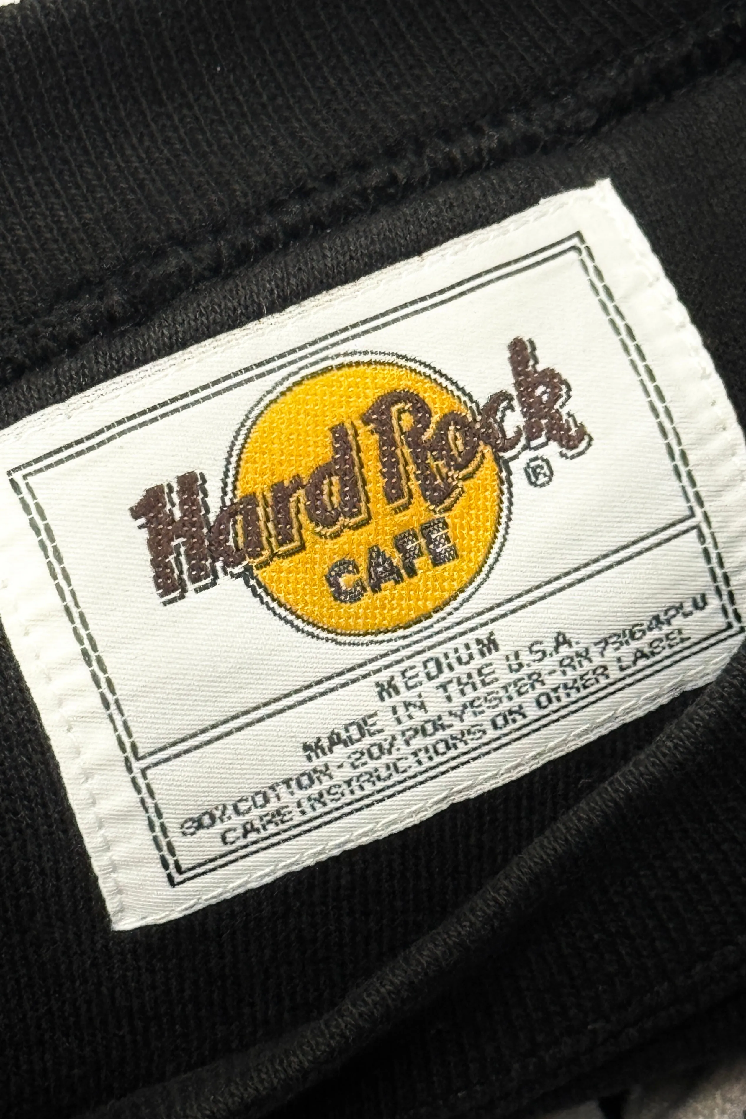 1990’S HARD ROCK HOTEL BALTIMORE MADE IN USA FLEECE CREWNECK SWEATER MEDIUM