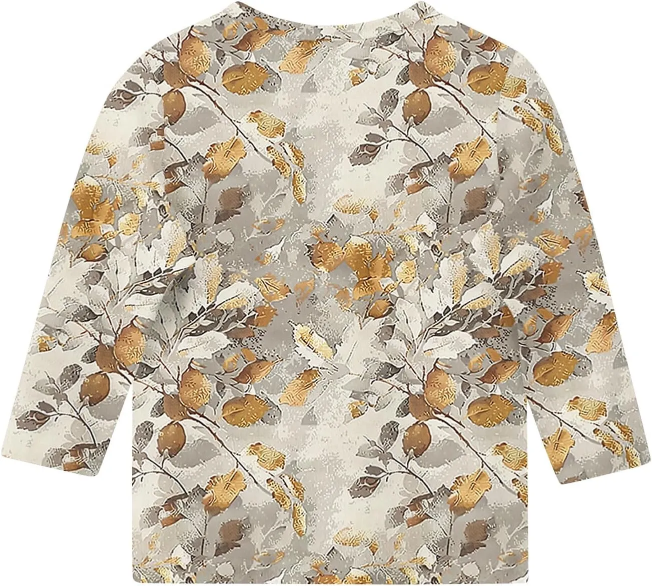 3/4 Sleeve Length Sleeve Girls Tops Funny Leaf Print Shirts 2025 Trendy Summer Tshirts Cute Preppy Blouses Outfits