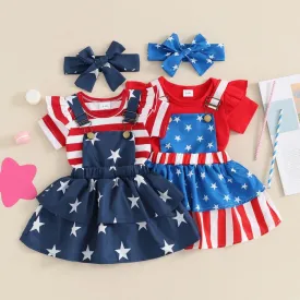 4th of July Suspender Dress Outfit