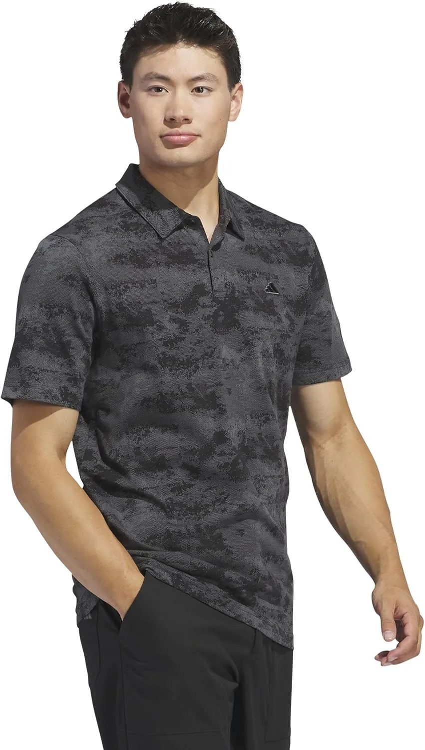 adidas Men's Go-to Printed Mesh Polo Shirt