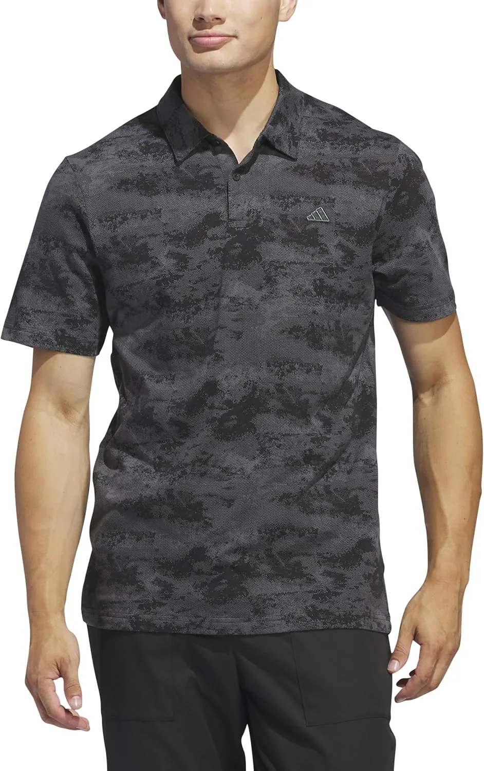 adidas Men's Go-to Printed Mesh Polo Shirt