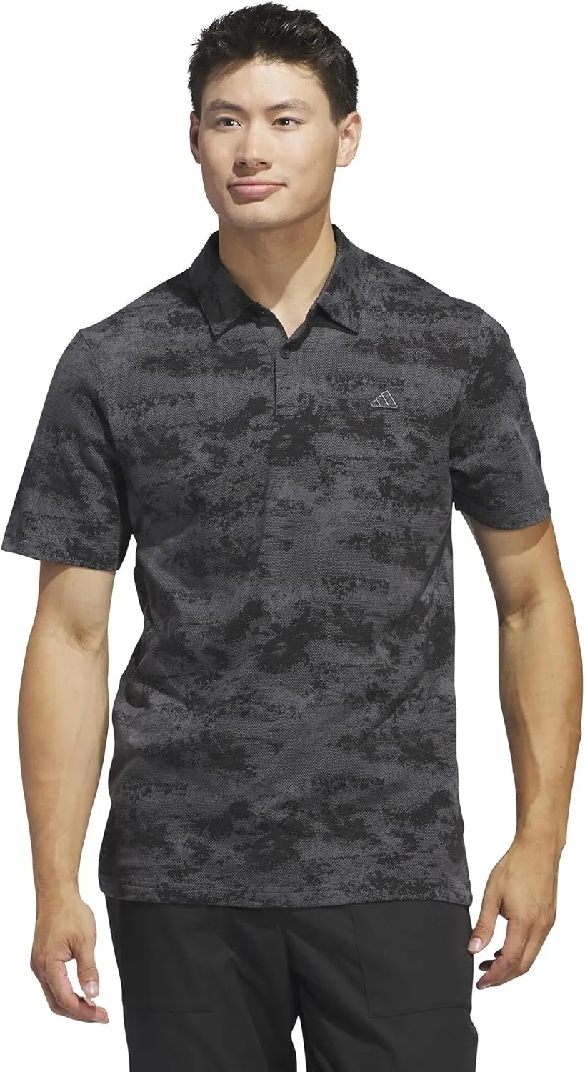 adidas Men's Go-to Printed Mesh Polo Shirt
