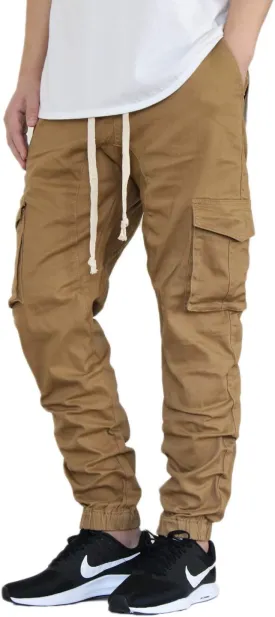 AIRNINE Men's Premium Twill Drop Crotch Jogger Pants S-5XL