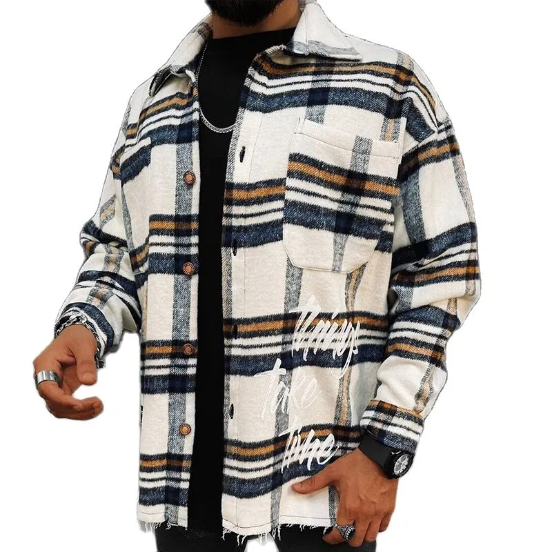 Angelo Ricci™ Fashion Buttoned Printed Outerwear Cardigan