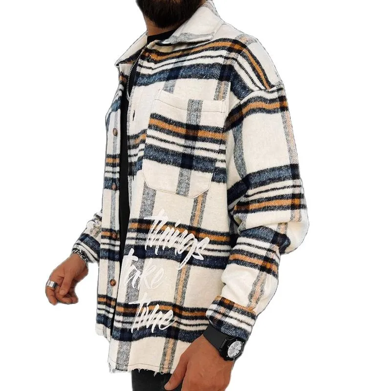 Angelo Ricci™ Fashion Buttoned Printed Outerwear Cardigan