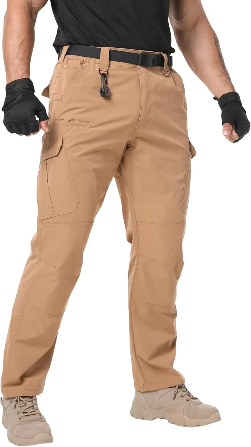 Arunlluta Mens Tactical Pants, Ripstop Water Resistant Cargo Work Pants for Men, Stretch Hiking Pants Lightweight
