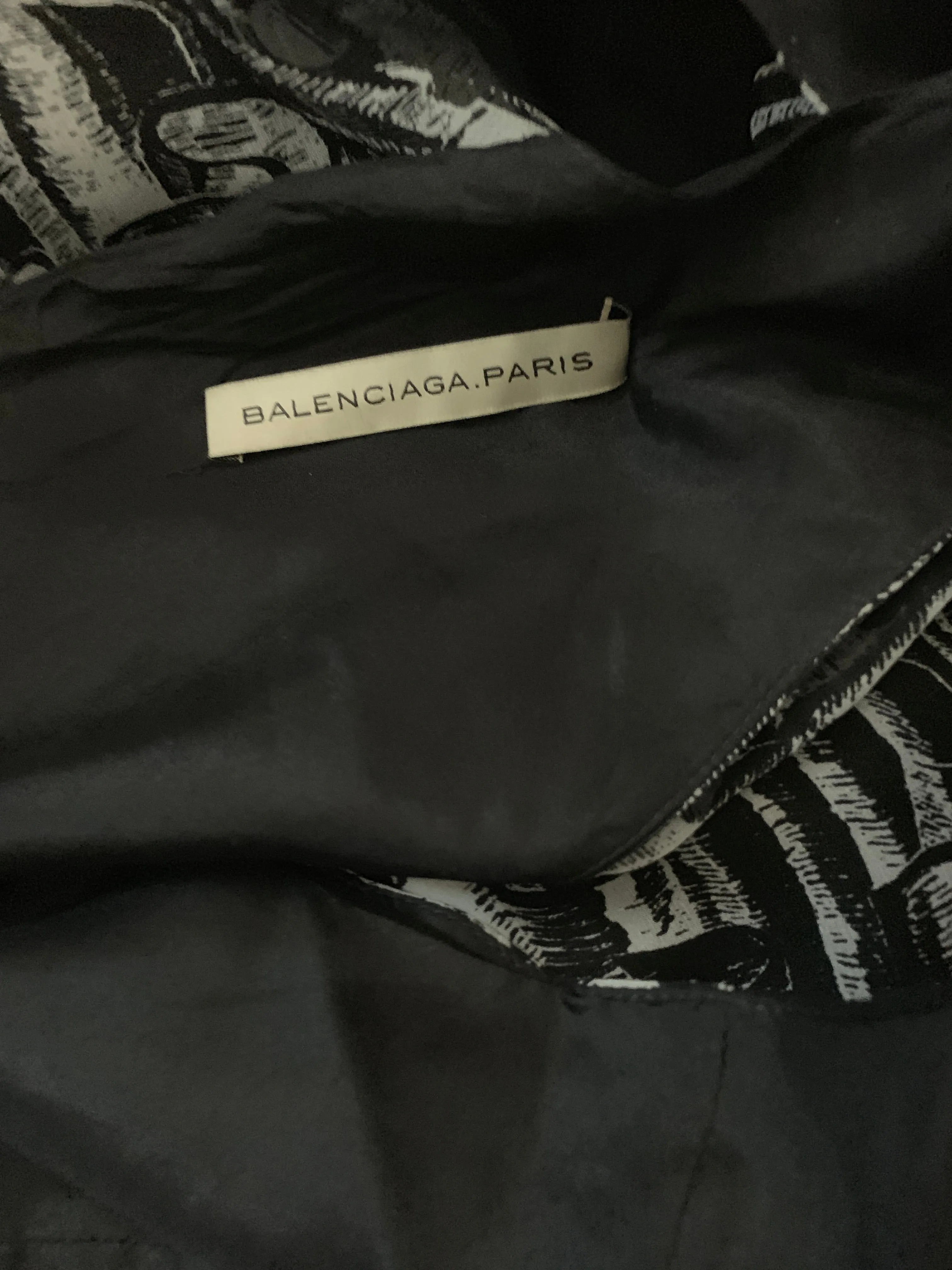 Balenciaga Paris silk sleeveless dress