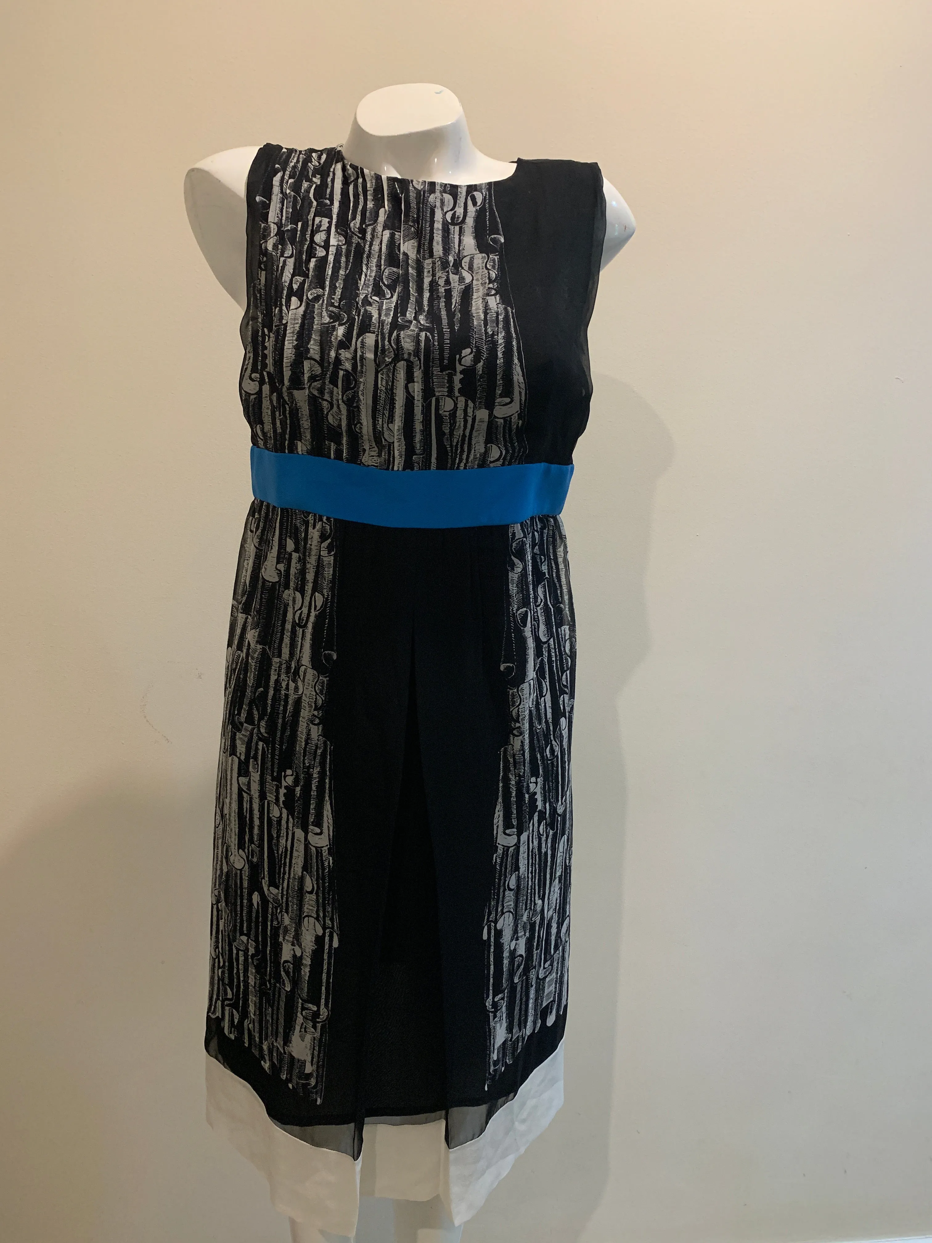 Balenciaga Paris silk sleeveless dress