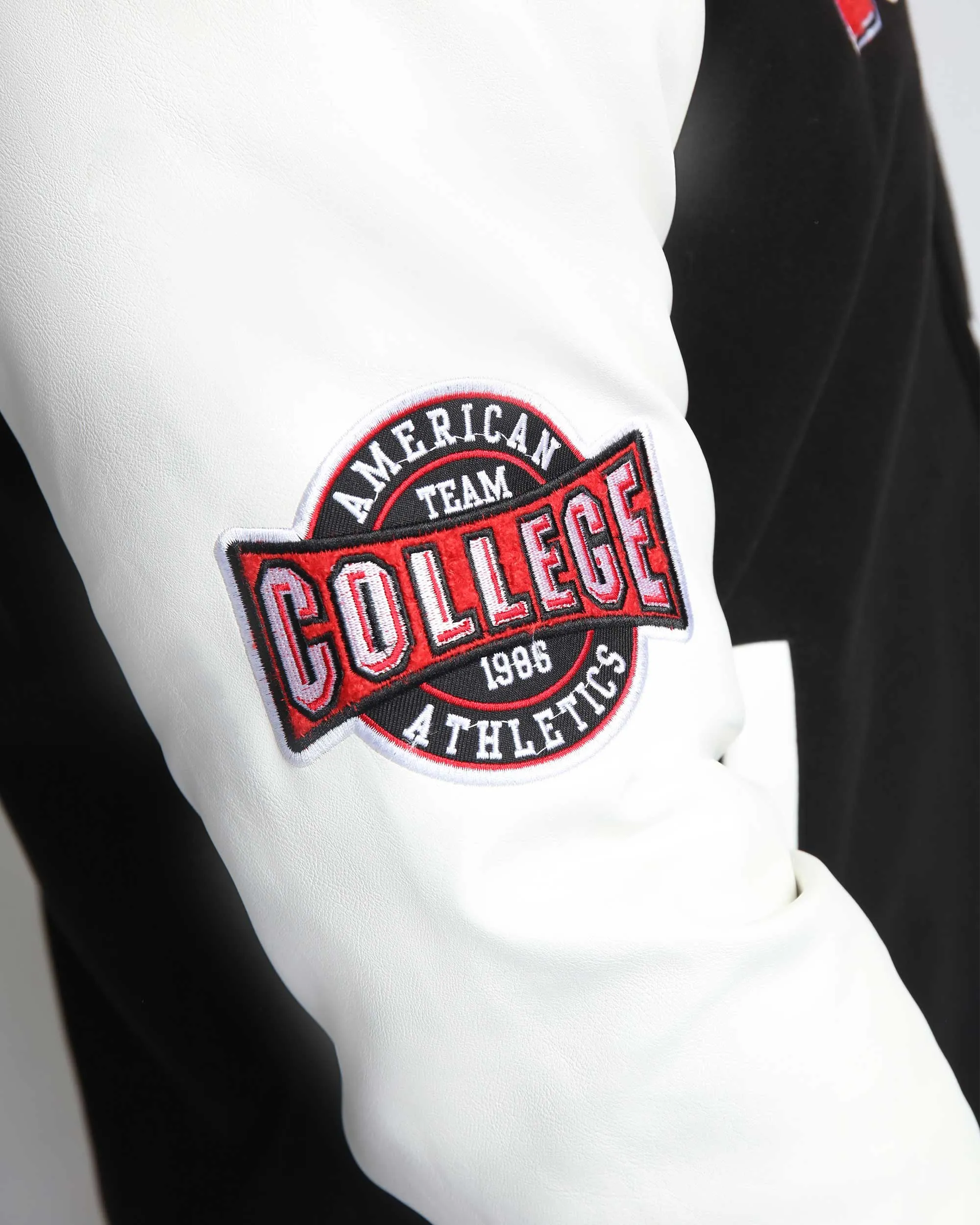 Baseball Bomber Jacket with Contrast Sleeves-Mexico Local Delivery