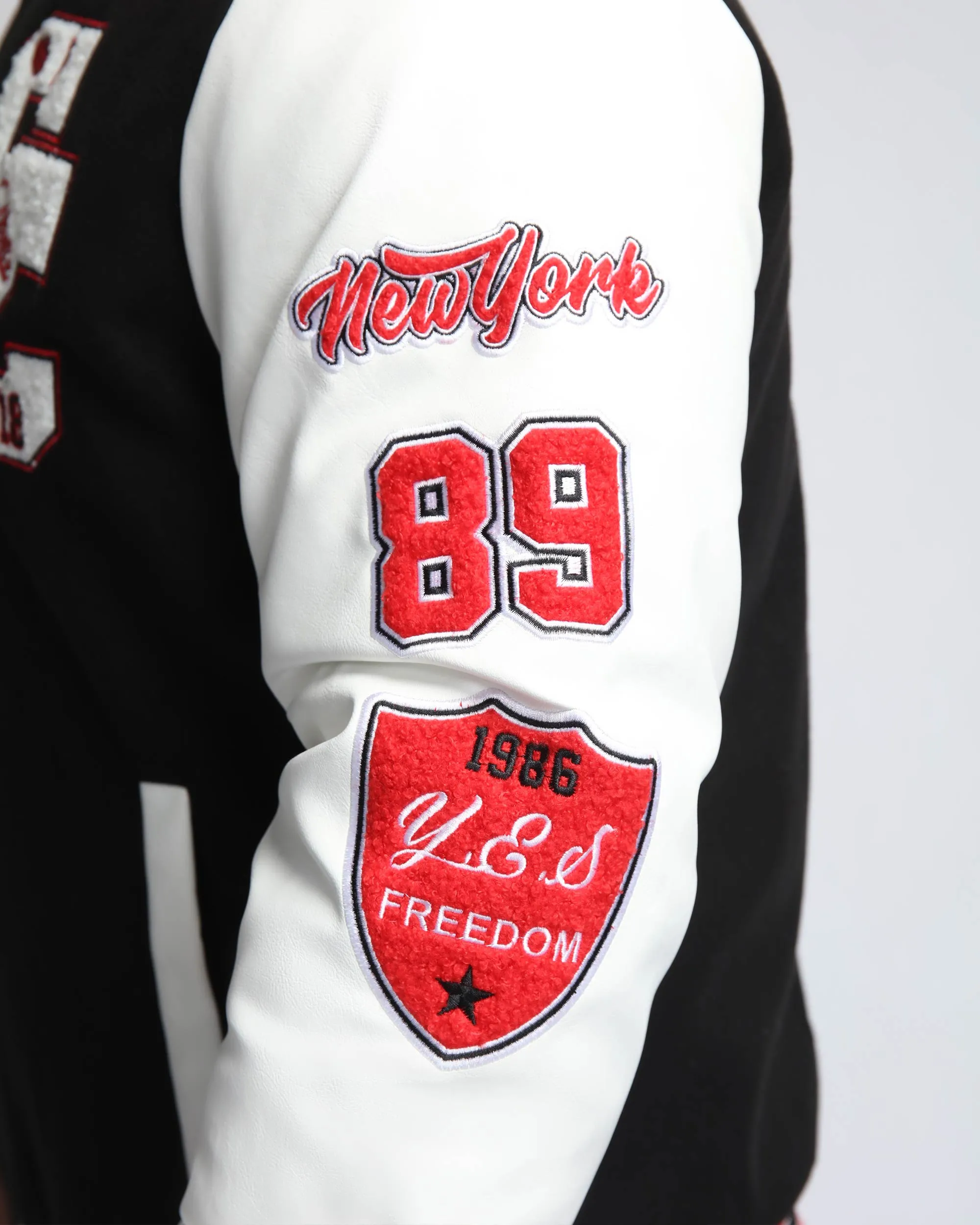 Baseball Bomber Jacket with Contrast Sleeves-Mexico Local Delivery
