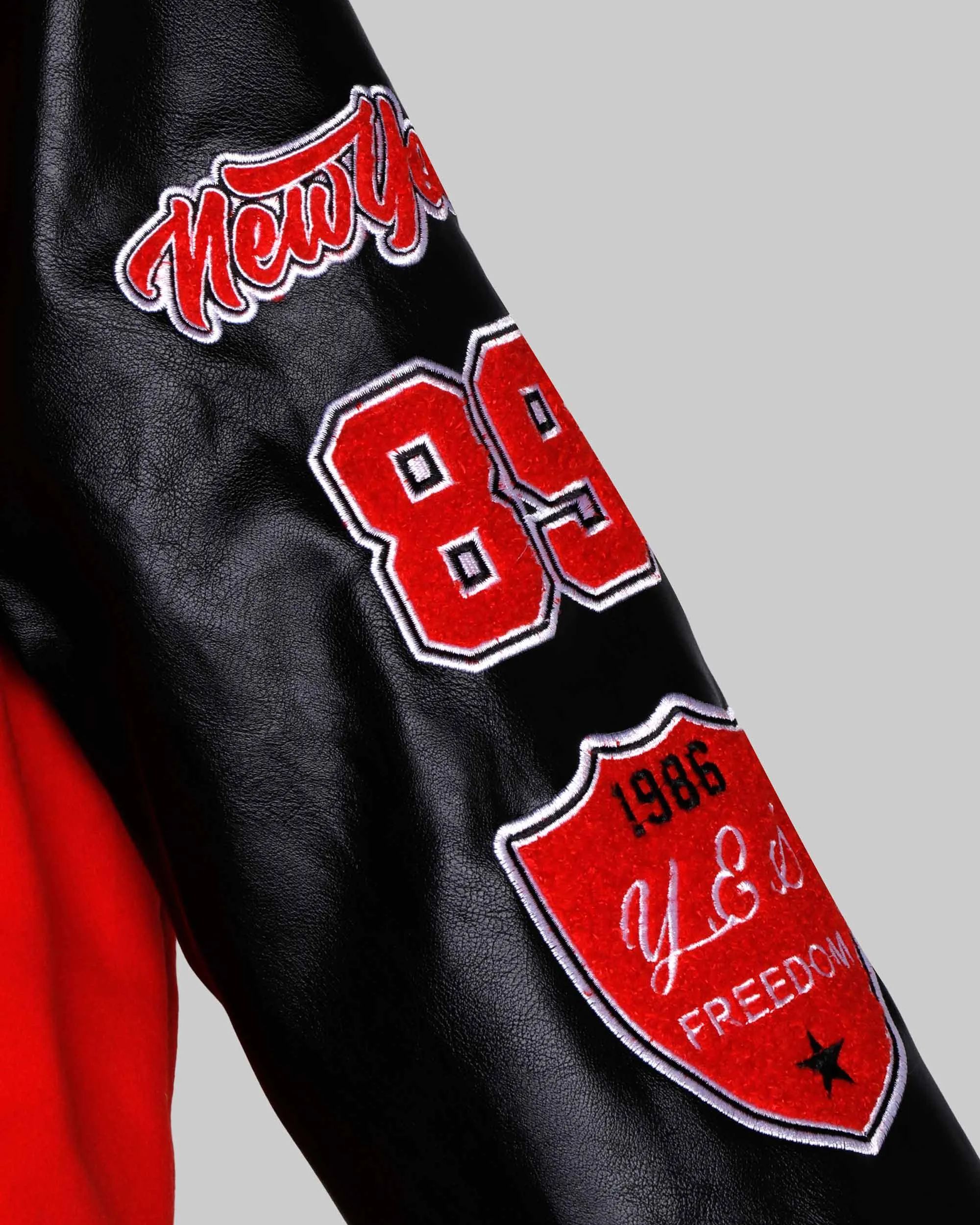 Baseball Bomber Jacket with Contrast Sleeves-Mexico Local Delivery