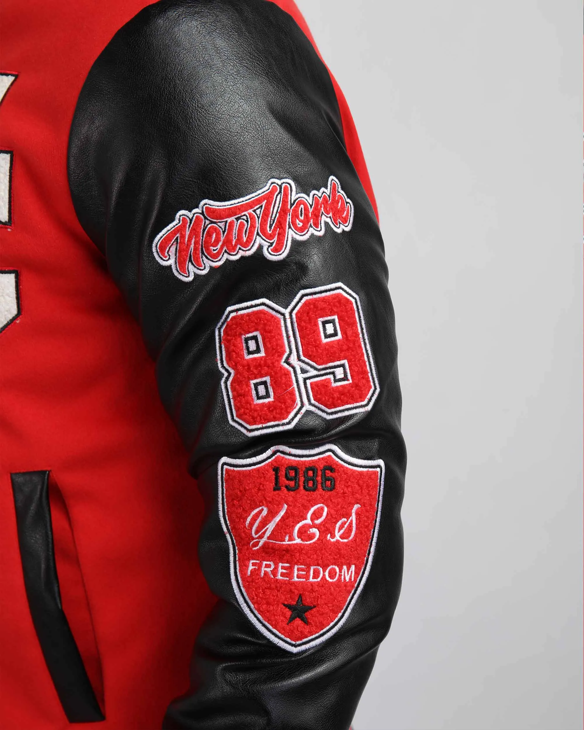 Baseball Bomber Jacket with Contrast Sleeves-Mexico Local Delivery