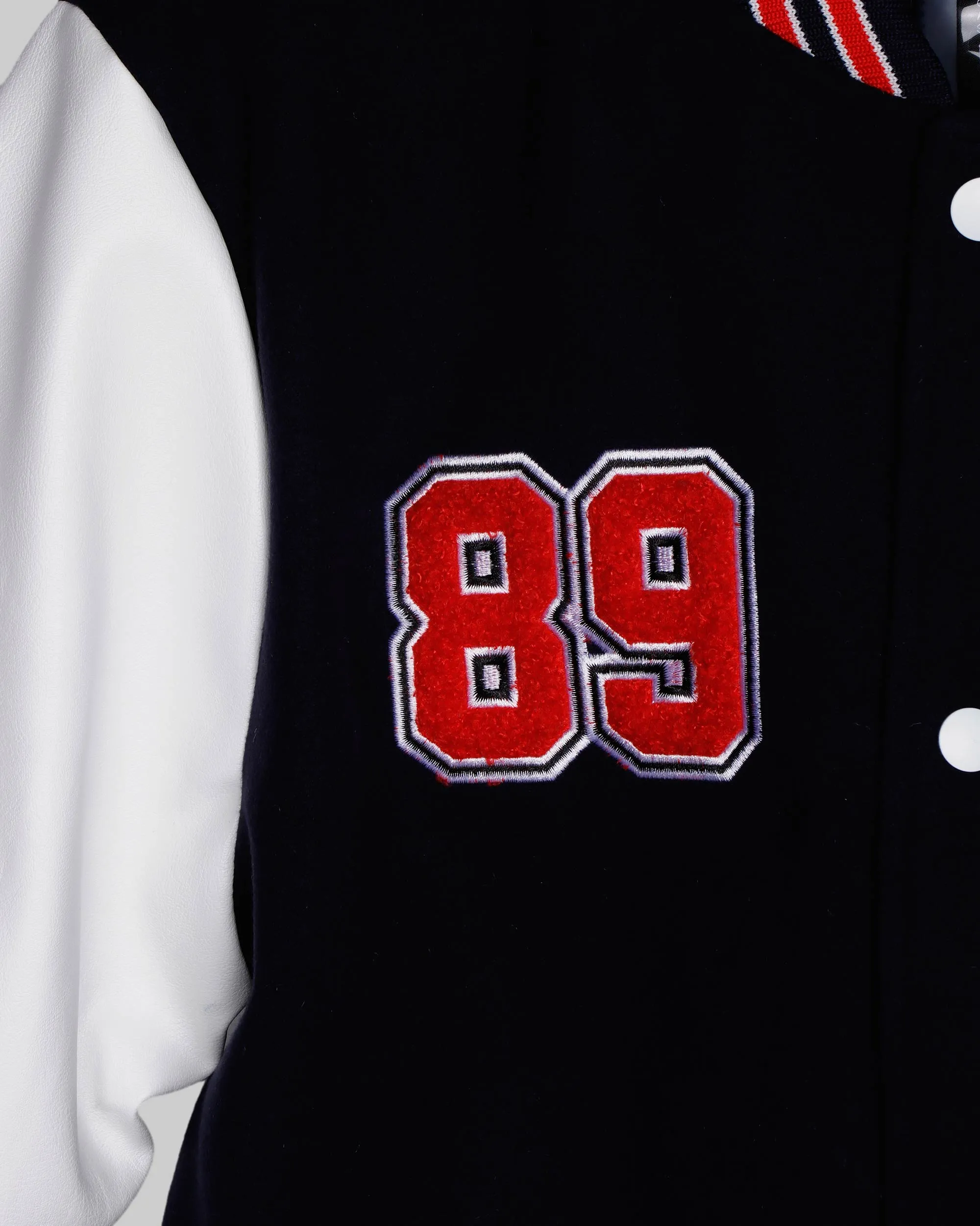 Baseball Bomber Jacket with Contrast Sleeves-Mexico Local Delivery