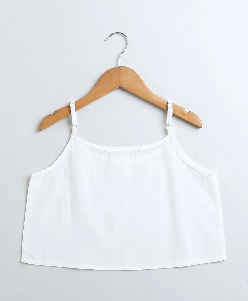 Baseball Collar Cotton Schiffly Jacket with an Inner Slip