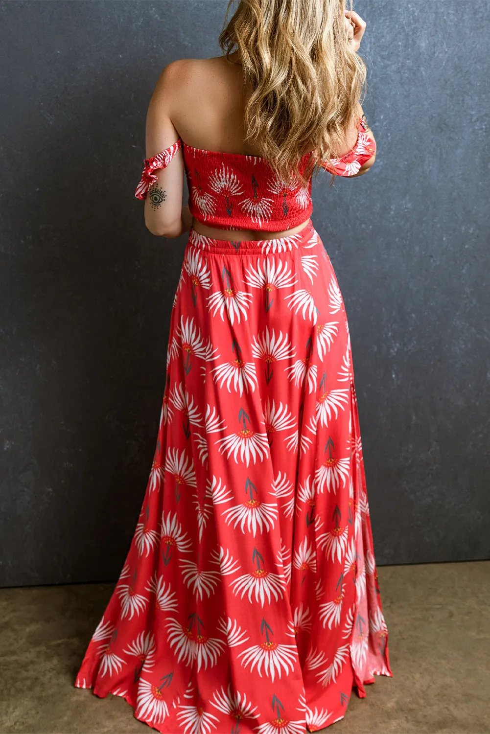 Beach-Ready Floral Maxi Set