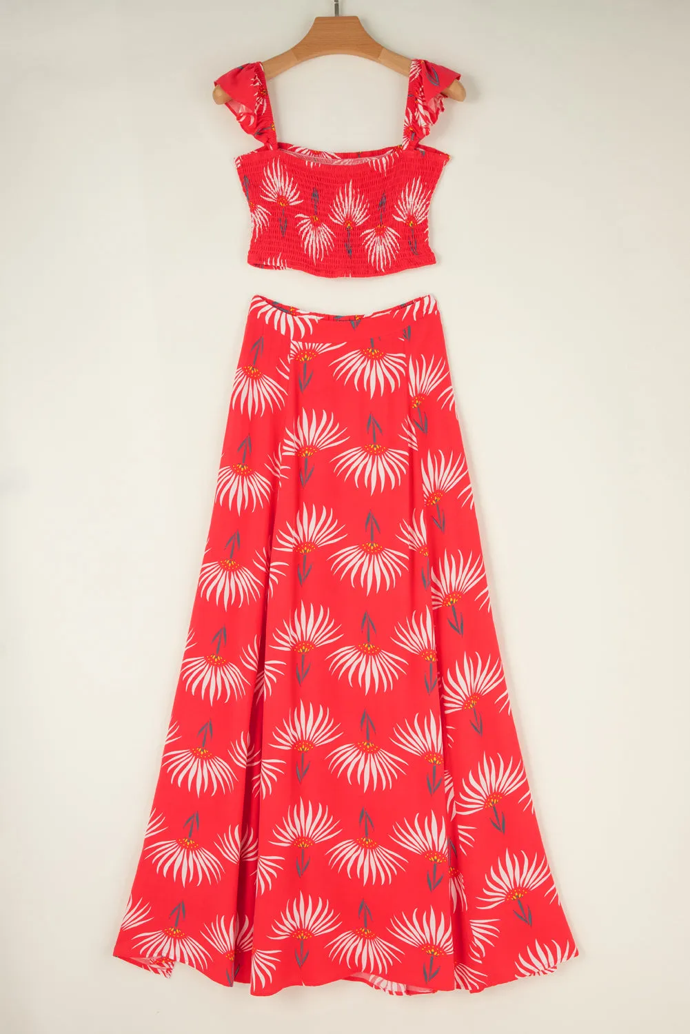 Beach-Ready Floral Maxi Set