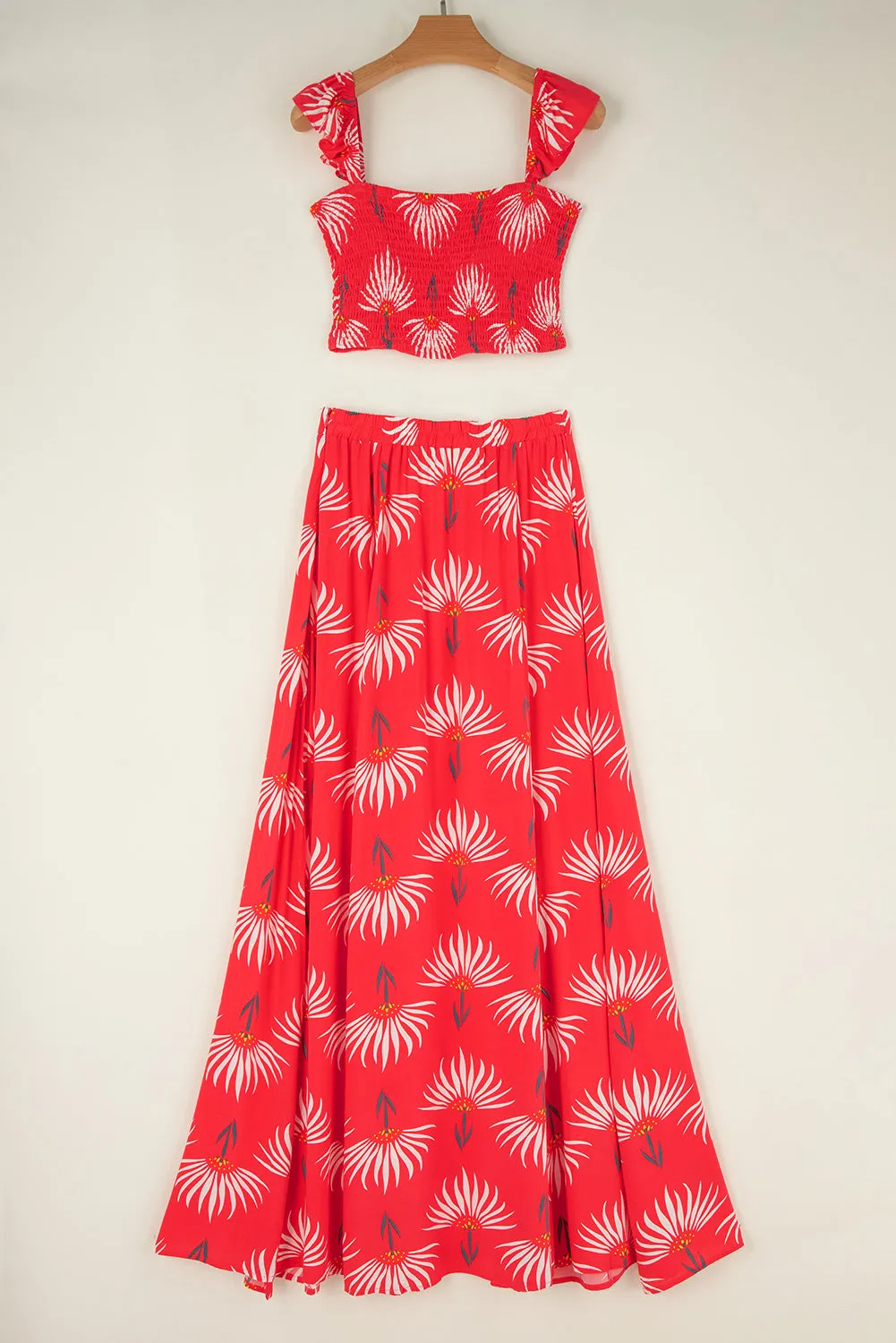 Beach-Ready Floral Maxi Set