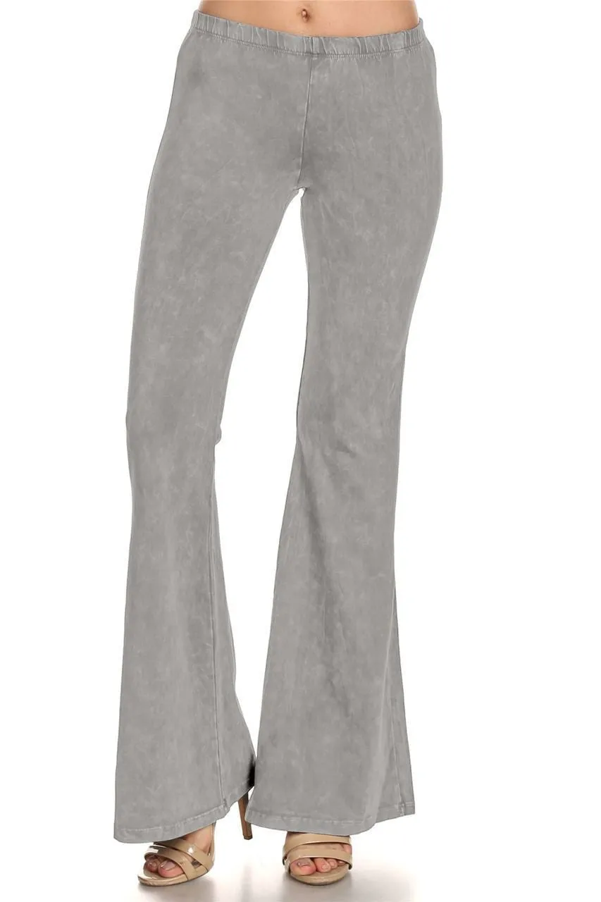 Bell Bottoms Denim Colored Yoga Pants Light Gray