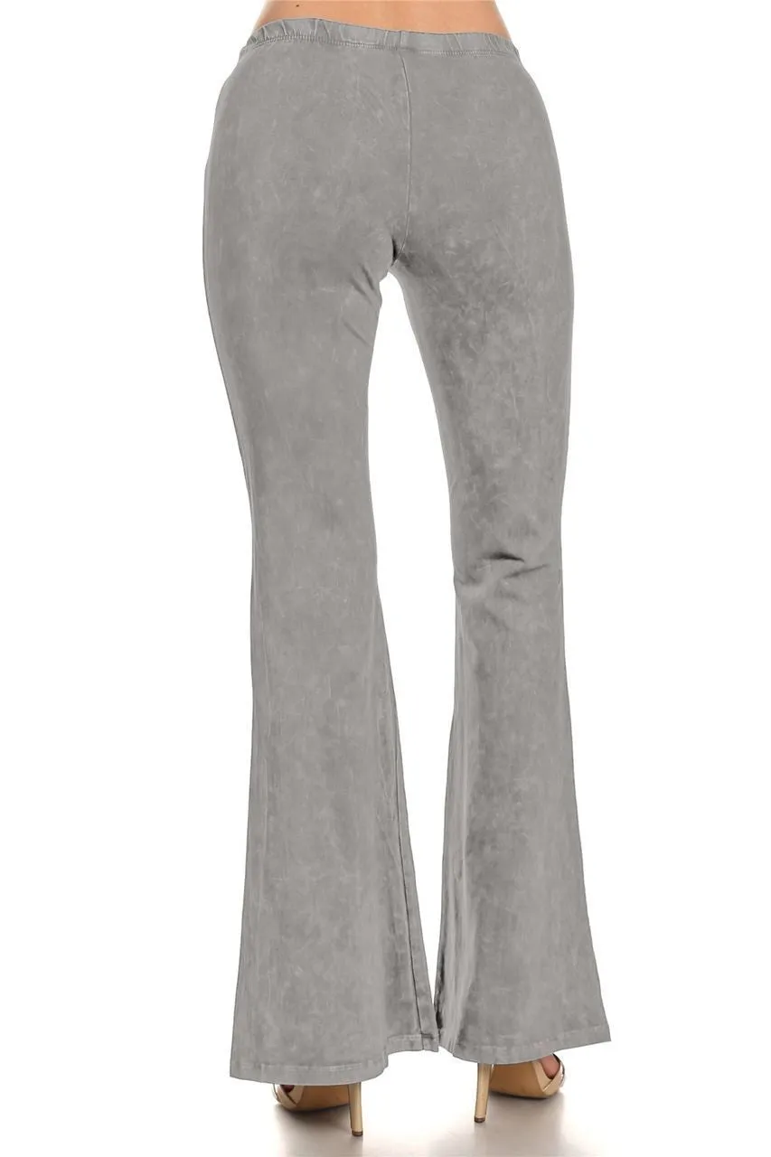 Bell Bottoms Denim Colored Yoga Pants Light Gray
