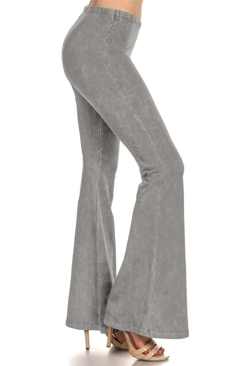 Bell Bottoms Denim Colored Yoga Pants Light Gray