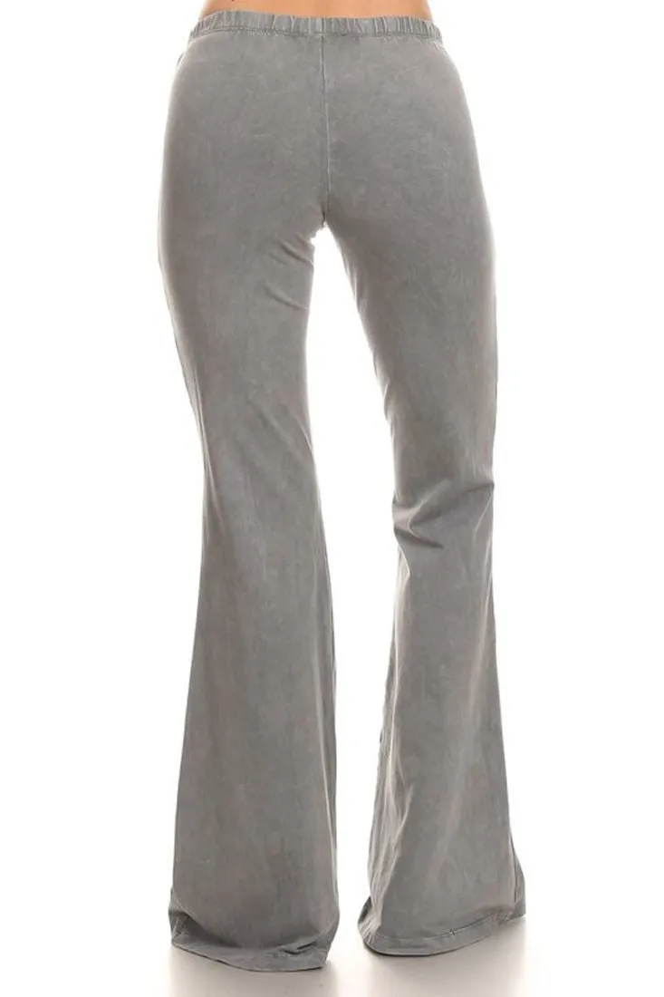 Bell Bottoms Denim Colored Yoga Pants Light Gray