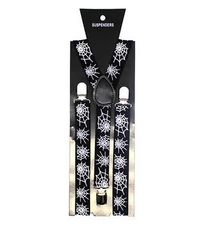 Black Suspender with White Webs