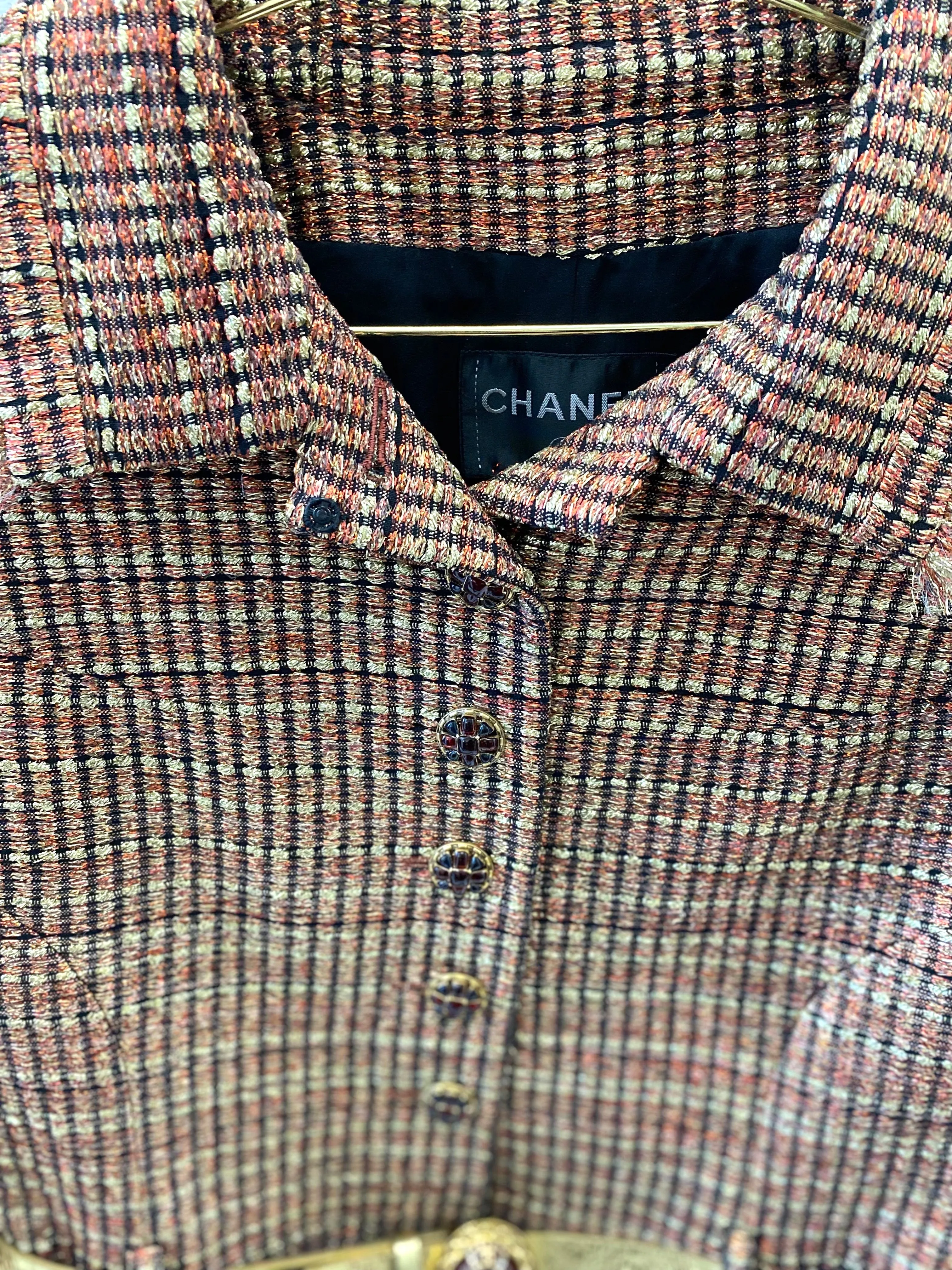 CHANEL BELTED TWEED JACKET