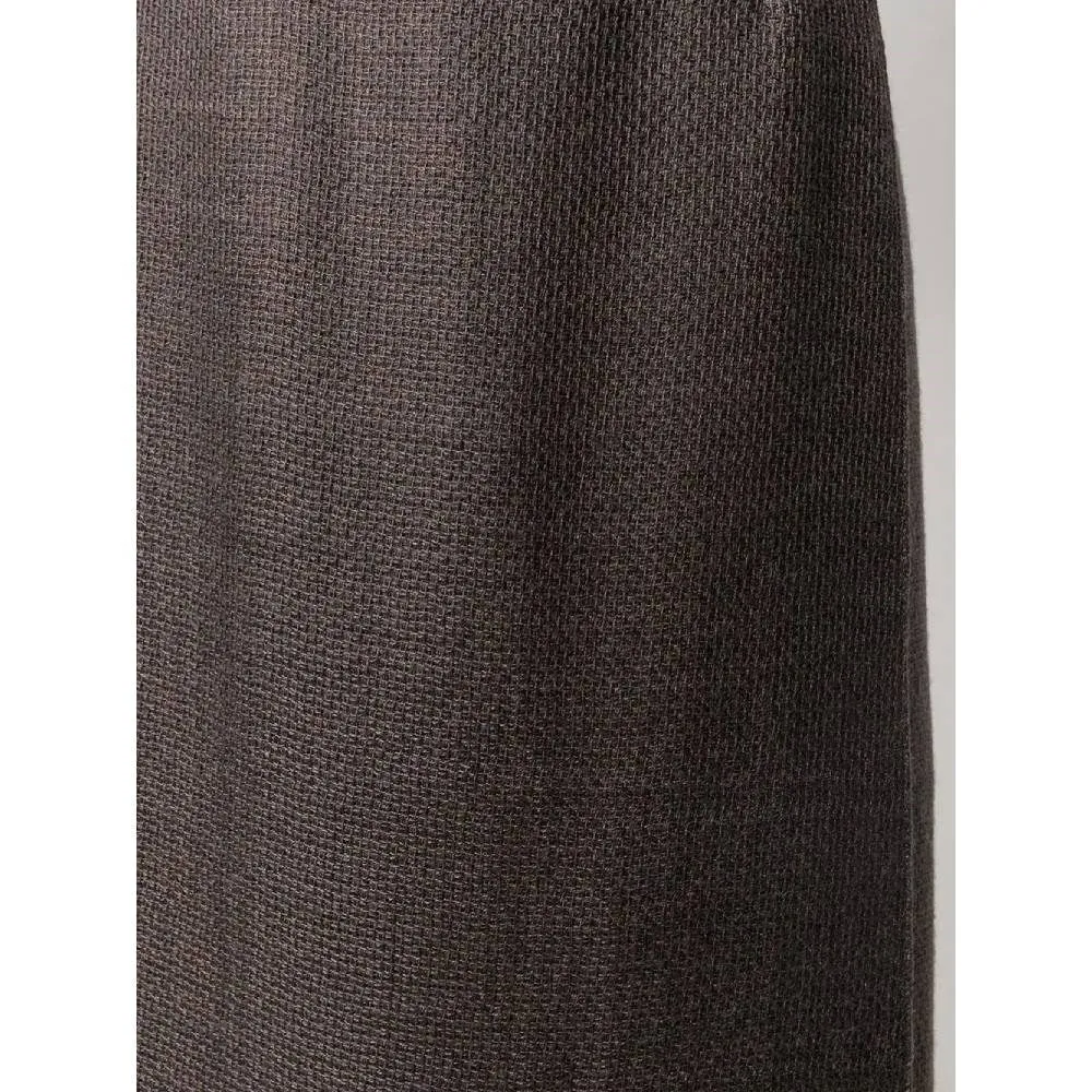 CHANEL Chanel Grey Mohair Skirt Suit