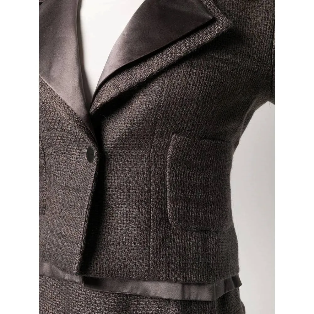 CHANEL Chanel Grey Mohair Skirt Suit