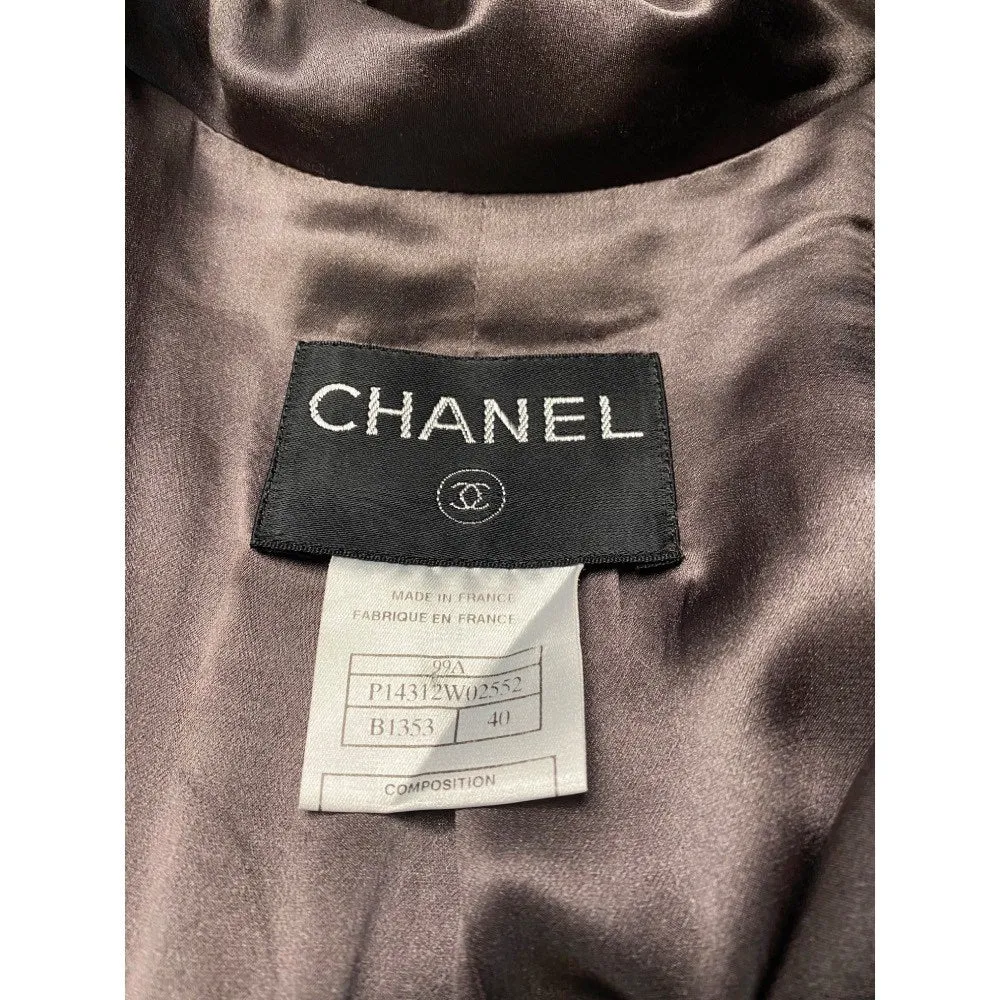 CHANEL Chanel Grey Mohair Skirt Suit