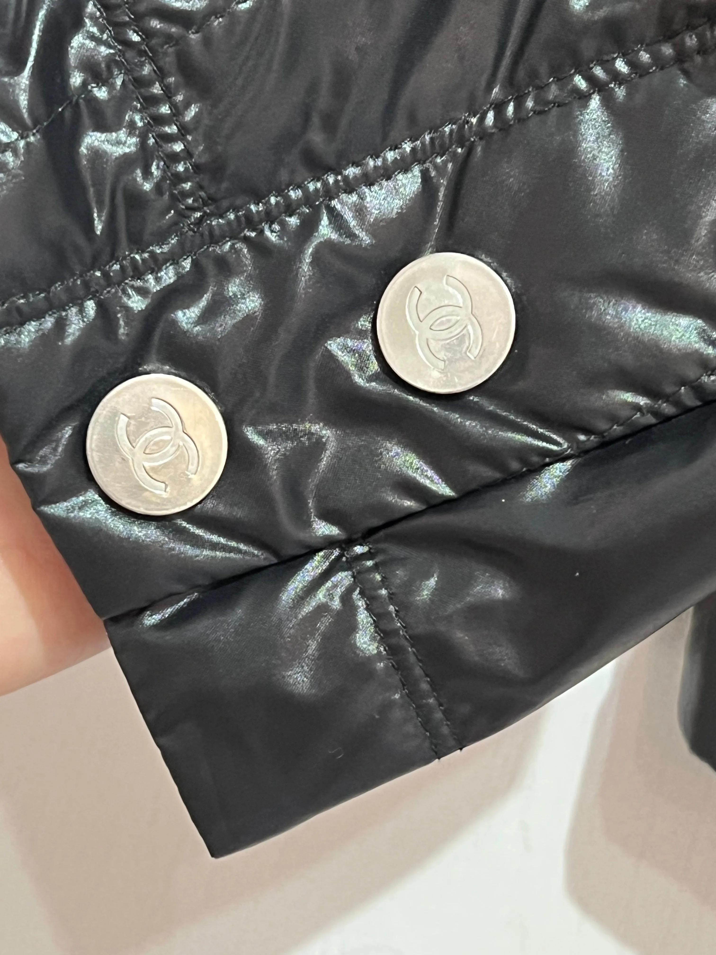 CHANEL HOODED NYLON JACKET