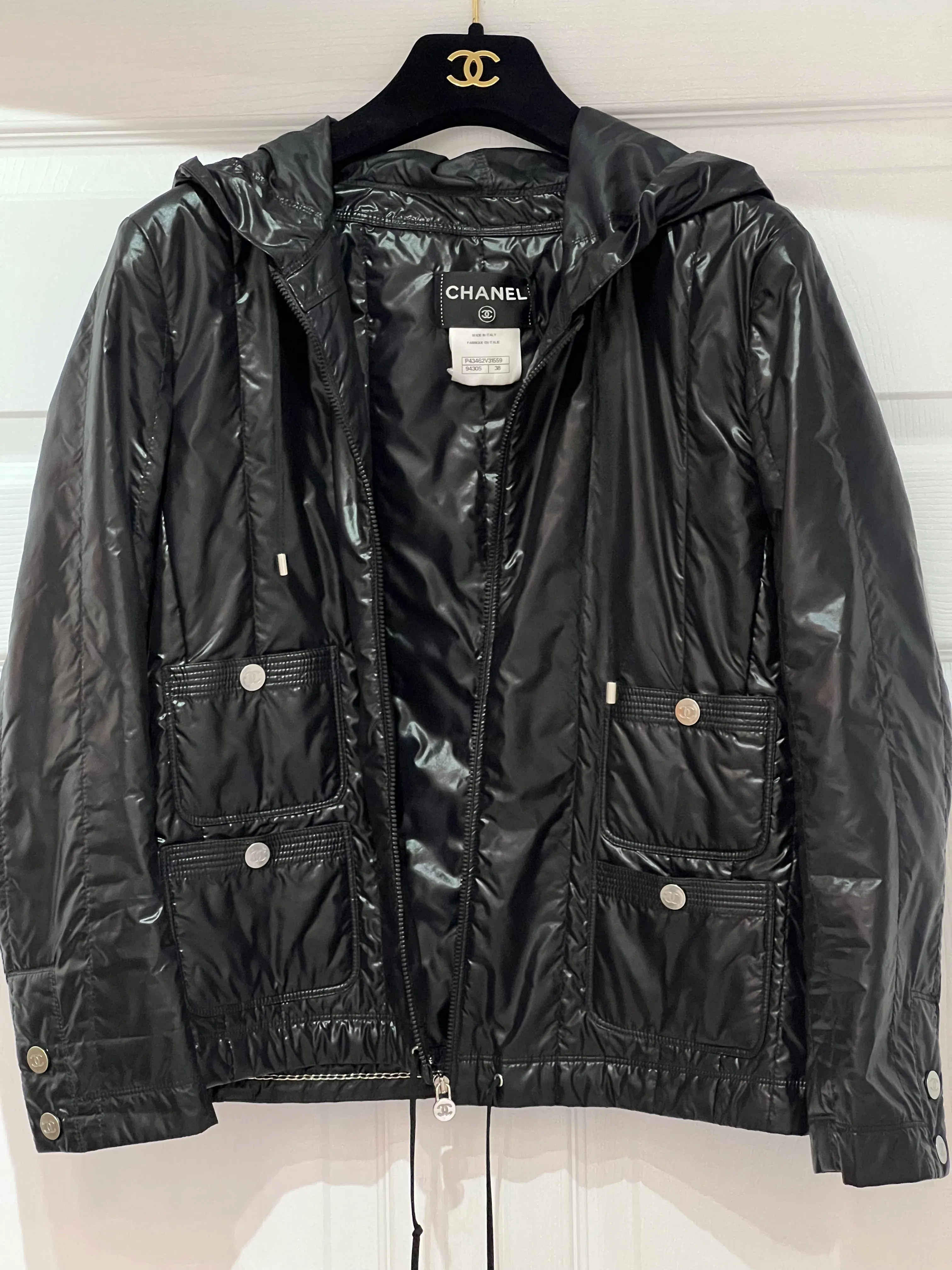 CHANEL HOODED NYLON JACKET