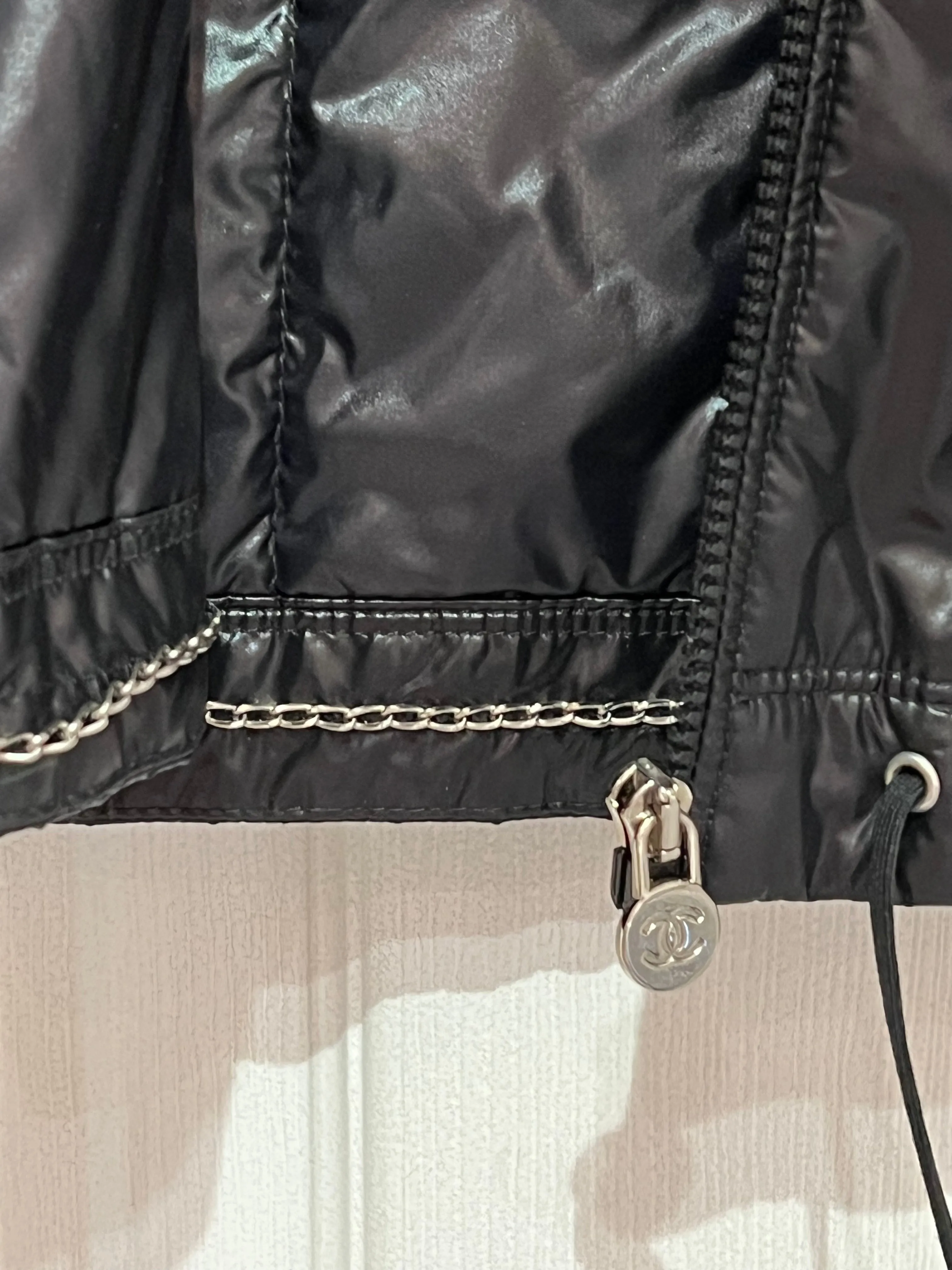 CHANEL HOODED NYLON JACKET