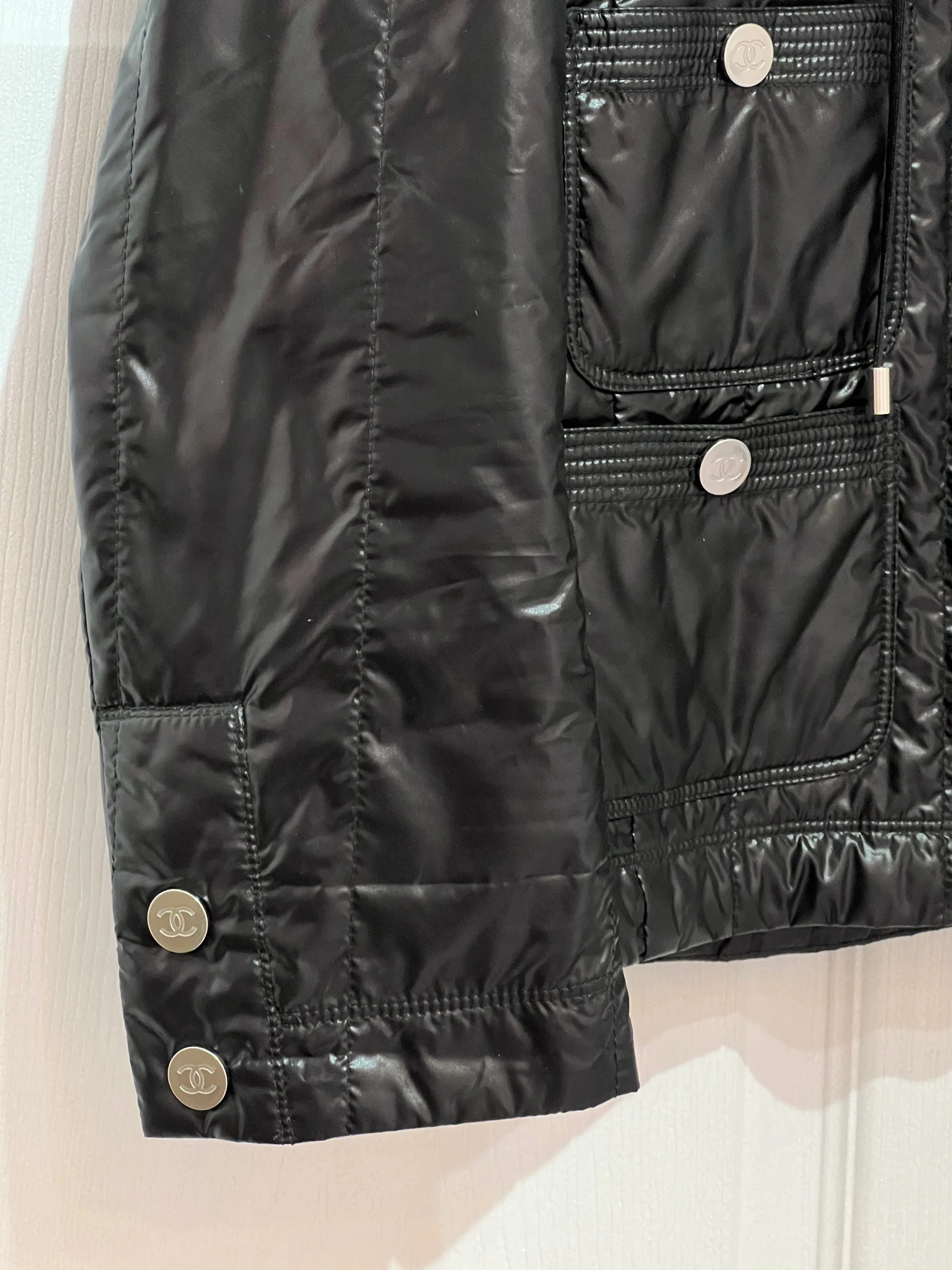 CHANEL HOODED NYLON JACKET