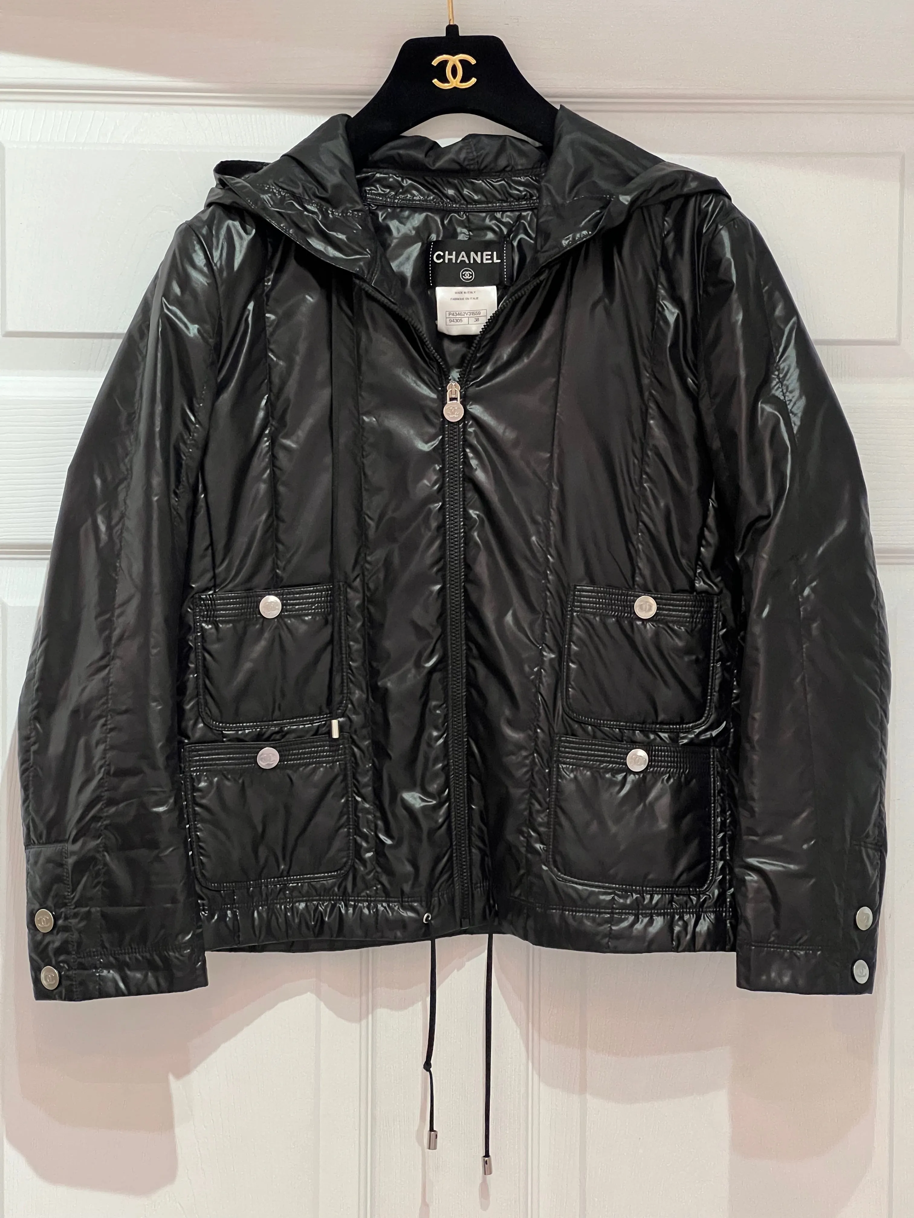 CHANEL HOODED NYLON JACKET