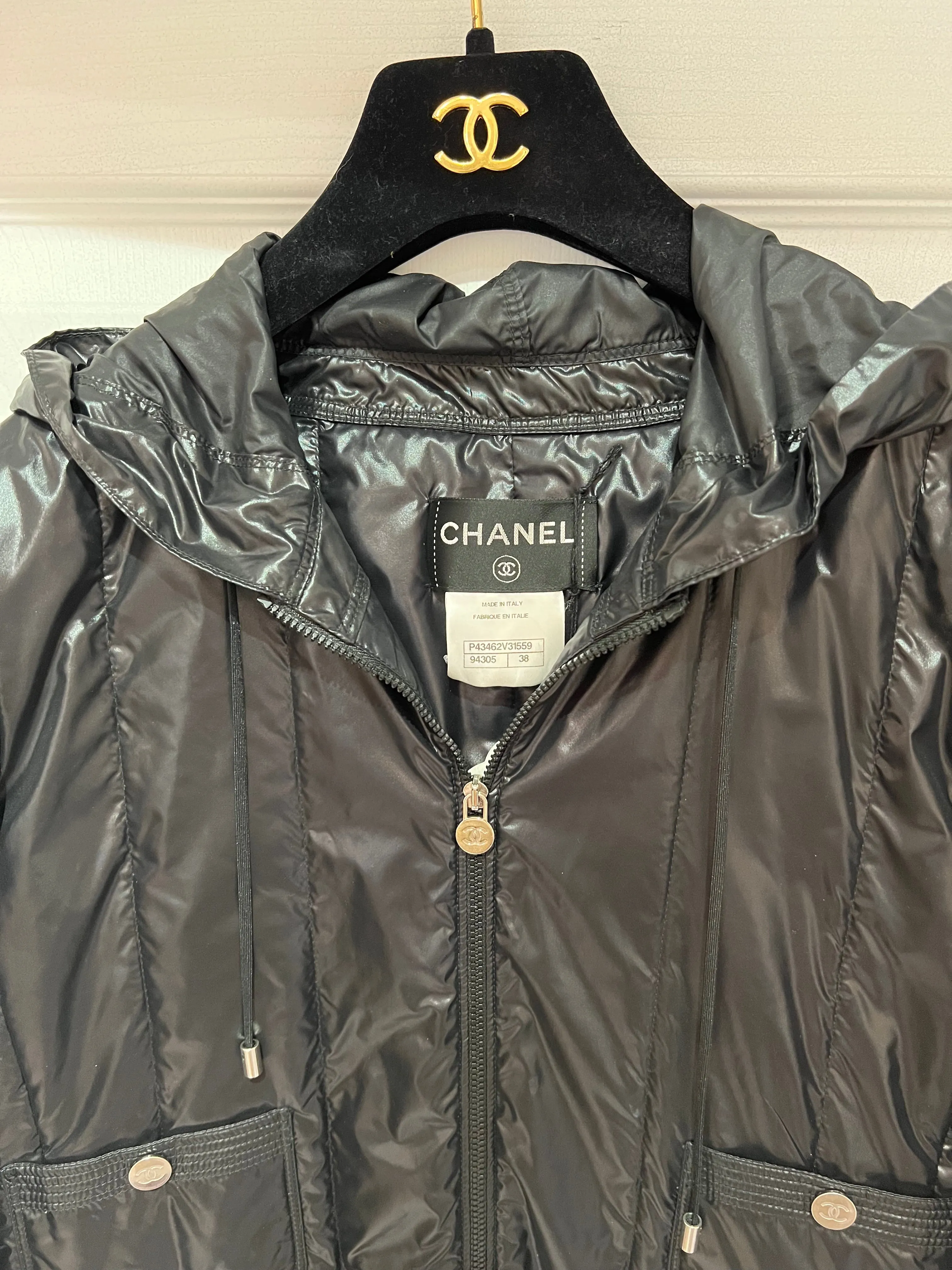 CHANEL HOODED NYLON JACKET