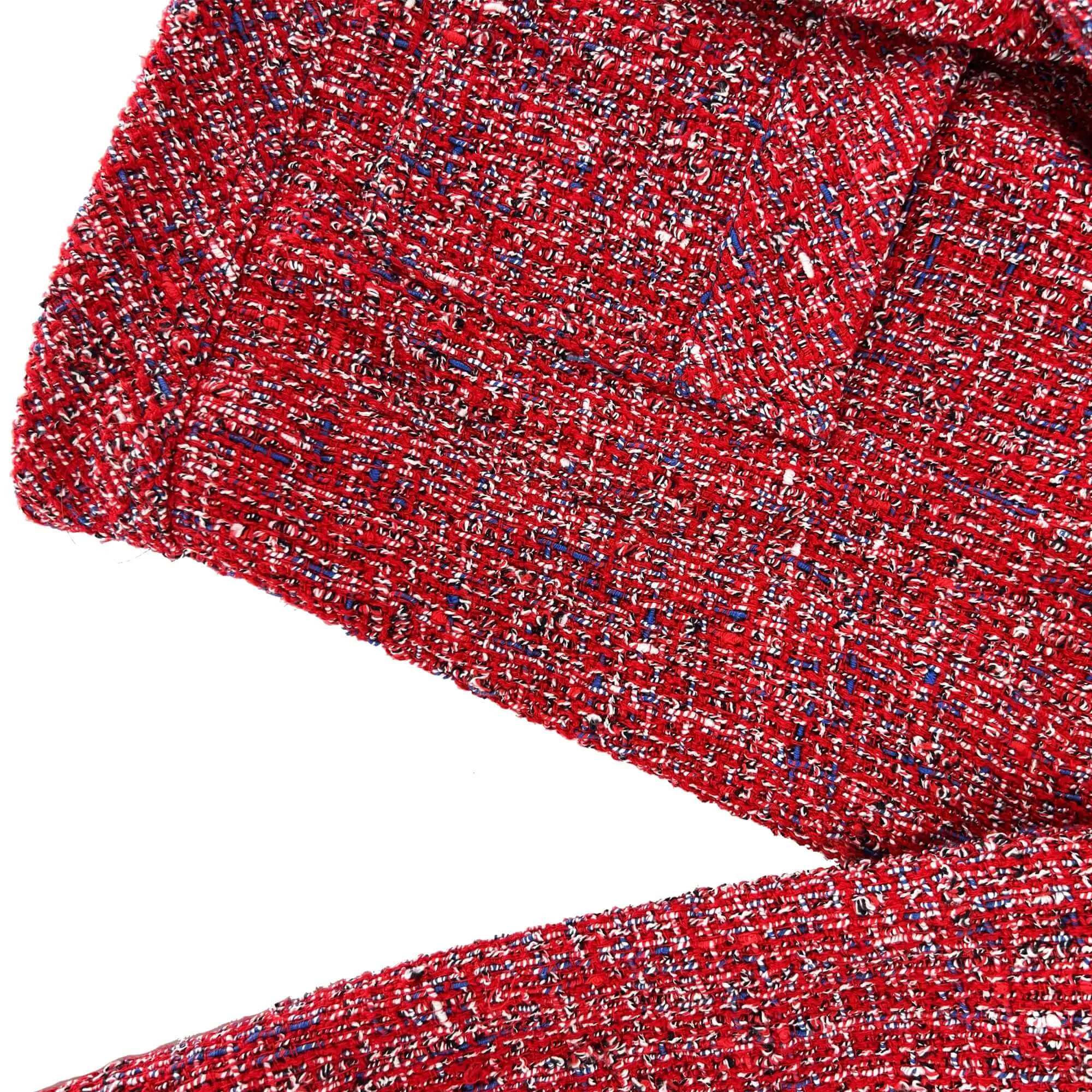 Chanel scarlet red tweed jacket 2019 spring collection