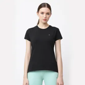 Crew Neck Solid T-Shirt - Black