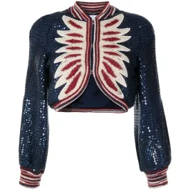 Cropped Sequin Jacket