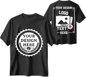 Custom T Shirts Made in USA Bulk Customized T Shirts for Men Women Design Your Own Personalized Shirt Tee Gifts