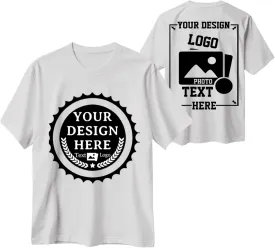Custom T Shirts Made in USA Bulk Customized T Shirts for Men Women Design Your Own Personalized Shirt Tee Gifts