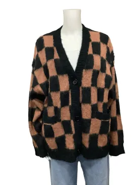 Day Dreamers Sweater Cardigan Checked Print Size: S