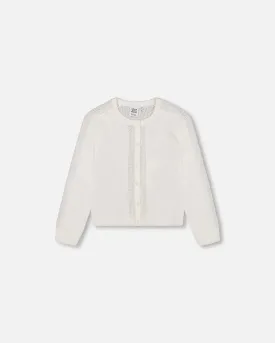 DPD Knit Cardigan in Off White