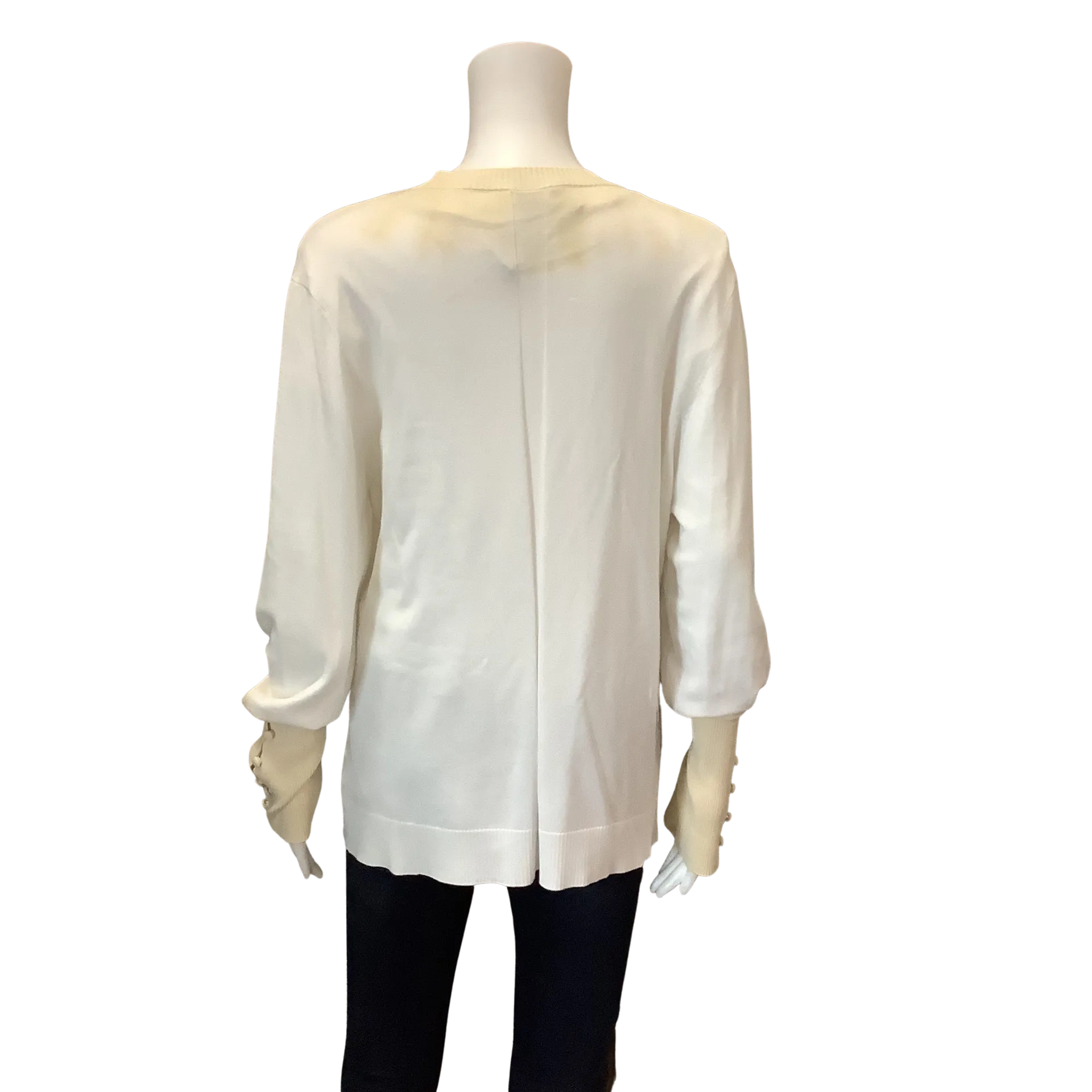 Ecru Womens Cardigan Long Sleeve Tan Tie Dye Size: XL