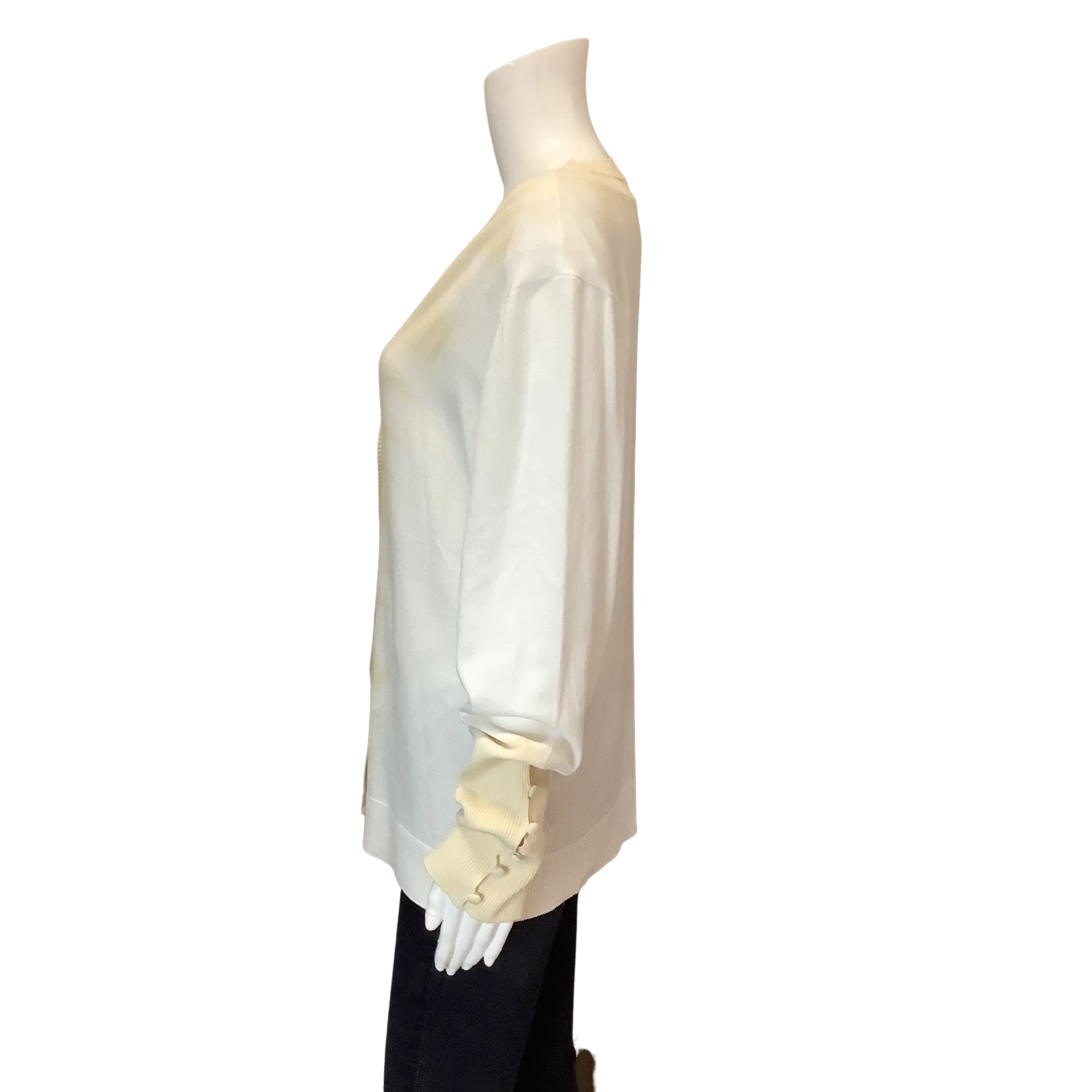 Ecru Womens Cardigan Long Sleeve Tan Tie Dye Size: XL
