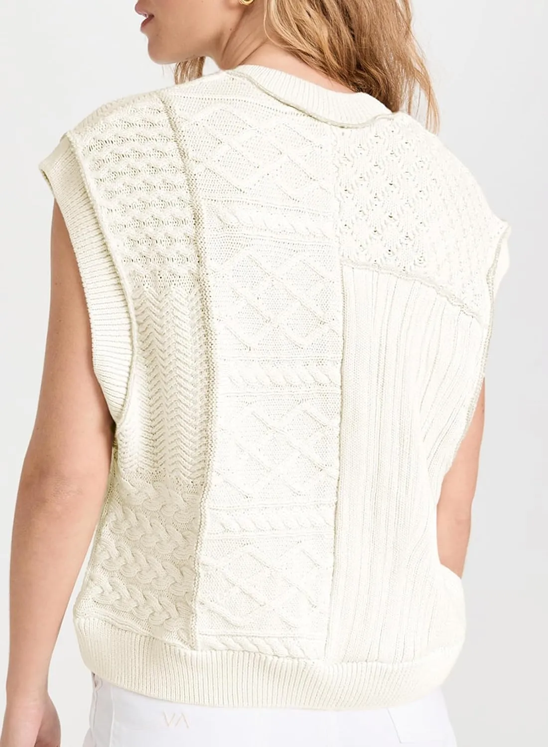 EVALESS Women's Sweater Vests Summer Cap Sleeve Crewneck Sleeveless Knitted Crochet Tops Trendy 2025