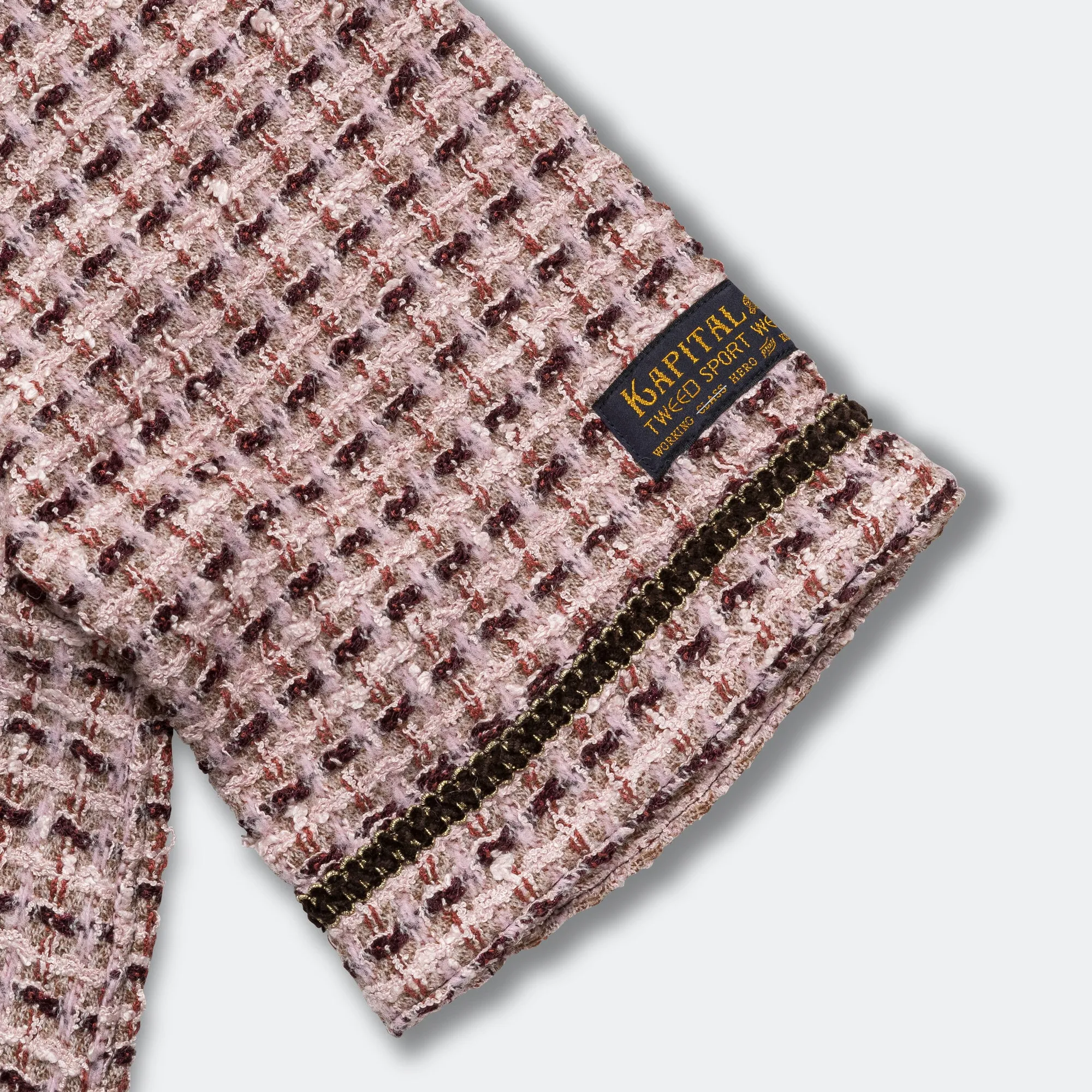Fancy Tweed GREAT KOUNTRY Baseball Shirt - Pink