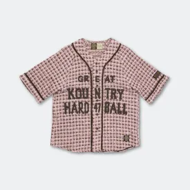 Fancy Tweed GREAT KOUNTRY Baseball Shirt - Pink