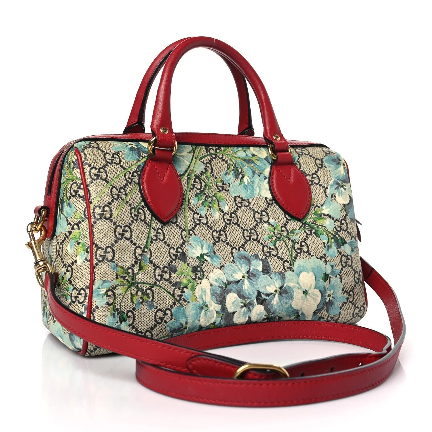 Gucci Gg Supreme Blooms Small Boston