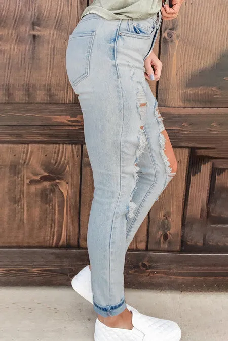 High Waist Vintage Washed Jeans